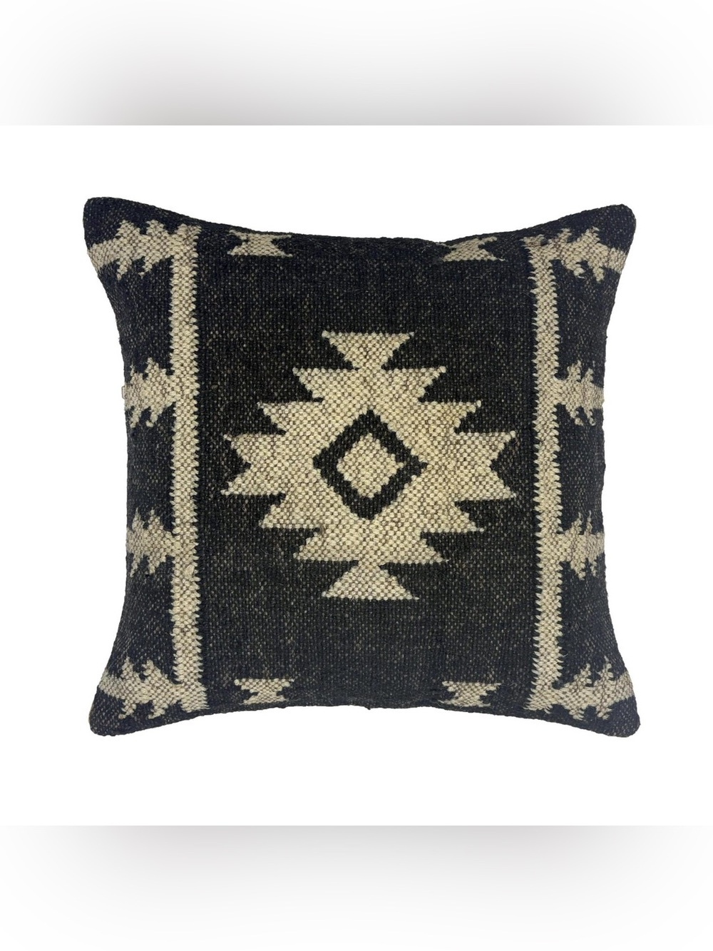 Handwoven Black Aztec Pillow Cover Kilim Turkish Pillow Case